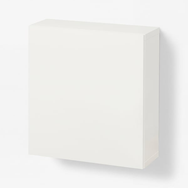 BESTÅ ベストー 壁取り付け式キャビネットコンビネーション, ホワイト/ラップヴィーケン ホワイト, 60x22x64 cm
