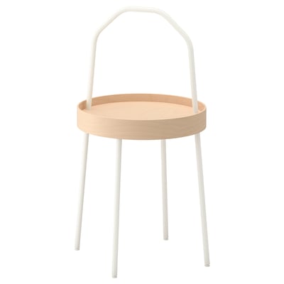 BURVIK ブールヴィーク サイドテーブル, ホワイト, 38 cm