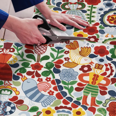 CINTIAKAKTUS シンティアカクトゥス カットクロス, ホワイト/マルチカラー, 150x300 cm