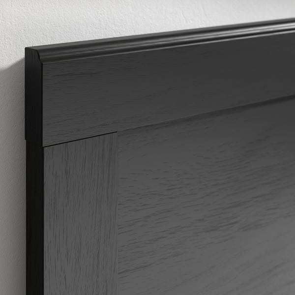 FÅGELFJÄLLET フォーゲルフィェレット ベッドフレーム 収納ボックス2個付き, ブラック オーク調, 140x200 cm
