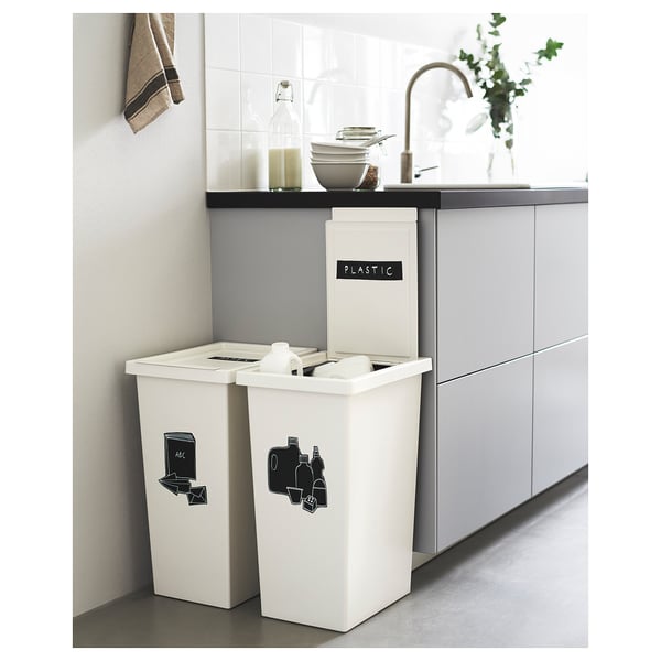 FILUR フィルール ふた付き容器, ホワイト, 42 l