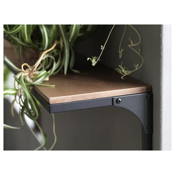 FJÄLLBO フィエルボ ウォールシェルフ, ブラック, 101x20 cm