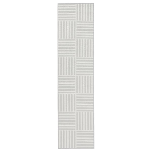 GATUSEKTION ガートセクショーン キッチンマット, グレー/チェック, 45x180 cm
