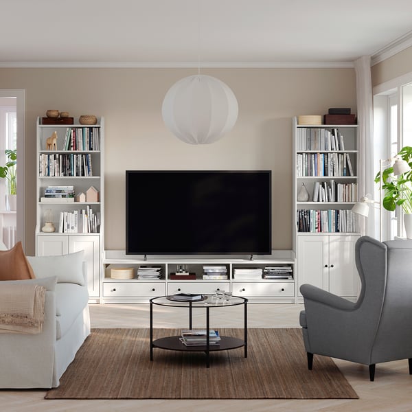 HAUGA ハウガ テレビ/収納 コンビネーション, ホワイト, 346x46x199 cm
