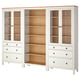 HEMNES ヘムネス 収納コンビネーション 扉/引き出し付き, ホワイトステイン/ライトブラウン, 270x198 cm