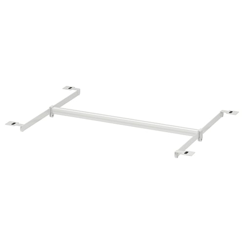 HJÄLPA イェルパ ハンガーレール+つり下げレール2本+固定具2セット, アジャスタブル/ホワイト, 60-100x55 cm