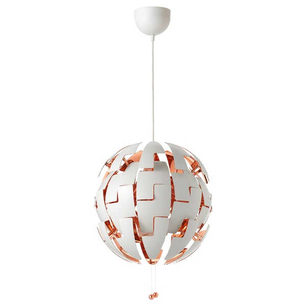 IKEA PS 2014 ペンダントランプ, ホワイト/コッパーカラー, 35 cm