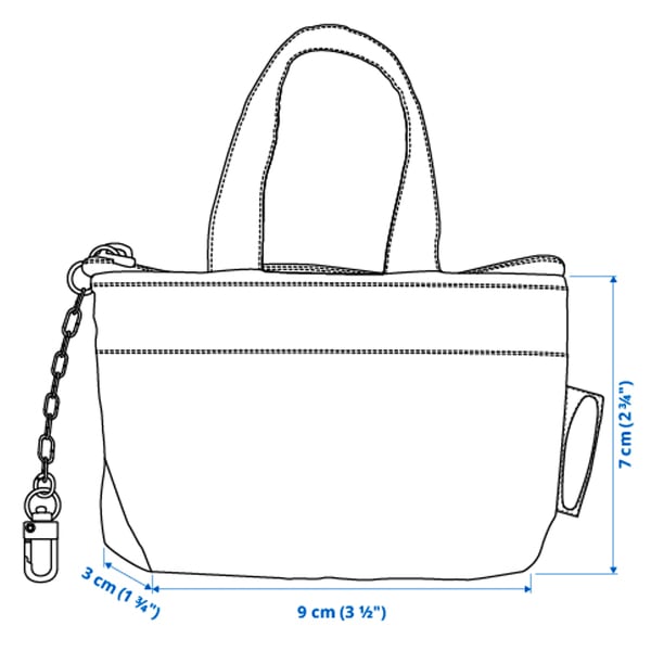 KNÖLIG クノーリグ キーリング, S ブルー, 9x7 cm