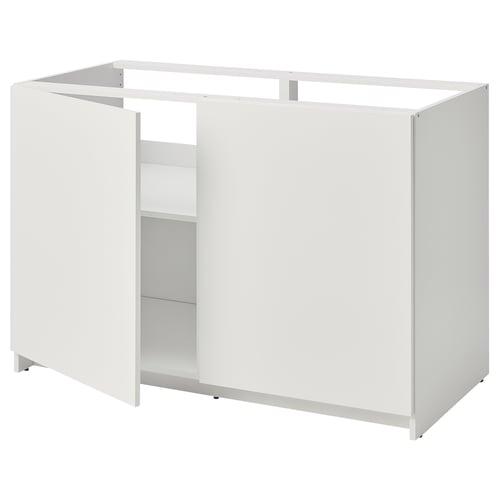 KNOXHULT クノックスフルト ベースキャビネット扉付き, ホワイト, 120x85 cm