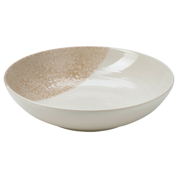 KRUSTISTEL クルースティステル 深皿, 模様入り/ライトベージュ, 19 cm