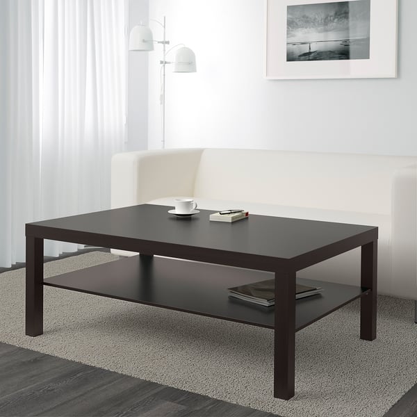 LACK ラック コーヒーテーブル, ブラックブラウン, 118x78 cm