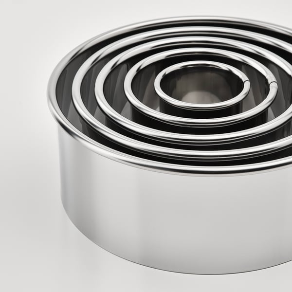 LÄTTBAKAD レットバーカド クッキーの抜き型5点セット, シルバーカラー
