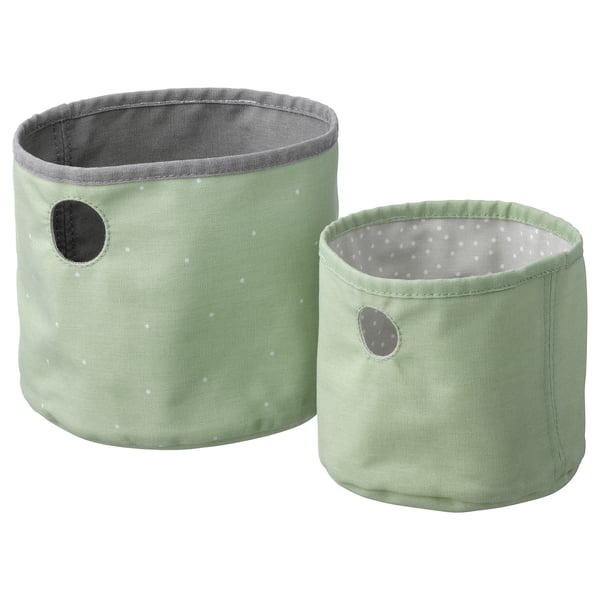 LEN レーン ボックス2個セット, グリーン/ライトグレー