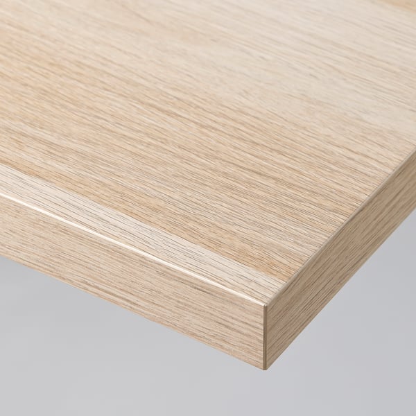 LINNMON リンモン / ADILS オディリス テーブル, ホワイトステインオーク調/ブラック, 100x45 cm