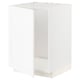 METOD メトード ベースキャビネット シンク用, ホワイト エンコーピング/ホワイト 木目調, 60x60x80 cm
