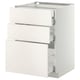 METOD メトード ベースキャビネット 引き出し前部3/引き出し4, ホワイト マキシメーラ/ヴェッディンゲ ホワイト, 60x60x80 cm