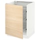 METOD メトード ベースキャビネット ワイヤーバスケット付き, ホワイト/アスケルスンド ライトアッシュ調, 60x60x80 cm