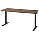 MITTZON ミッツォーン デスク, ウォールナット材突き板/ブラック, 160x60 cm