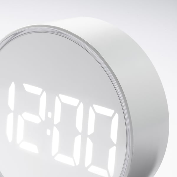 PLUGGET プルゲット 目覚まし時計, ホワイト, 11 cm