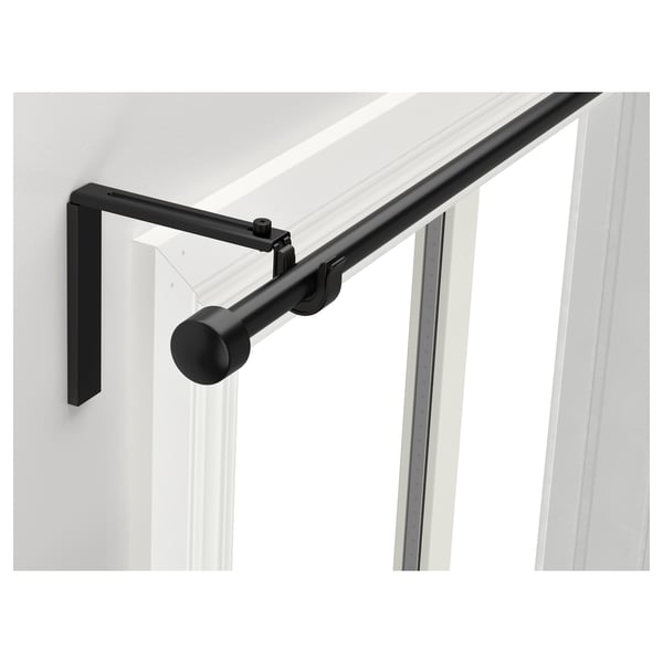 RÄCKA レッカ カーテンポールコンビネーション, ブラック, 120-210 cm