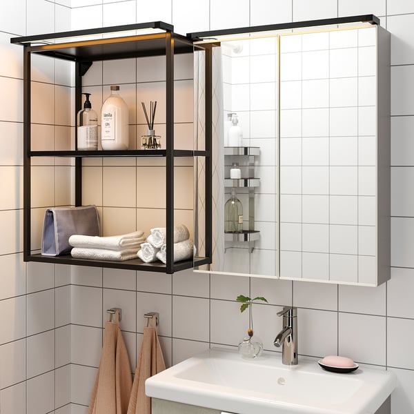 SILVERGLANS スィルヴェルグランス LEDバスルームスティックライト, 調光可能 チャコール, 60 cm