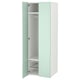 SMÅSTAD スモースタード / PLATSA プラッツァ ワードローブ, ホワイト/ライトグリーン, 60x57x181 cm