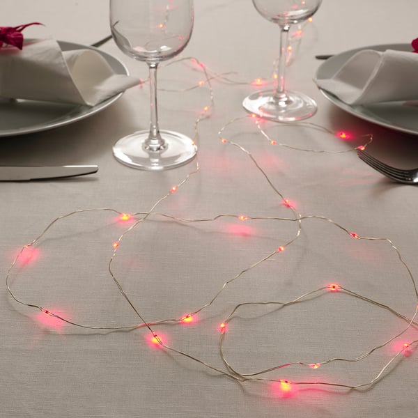STRÅLA ストローラ LEDライトチェーン 全40球, 電池式