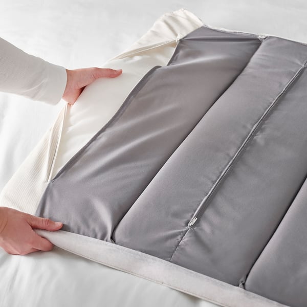 TÄLLÅSEN テルオーセン ファブリックベッドフレーム, ク―ルスタ ライトベージュ/ルーローイ, 160x200 cm