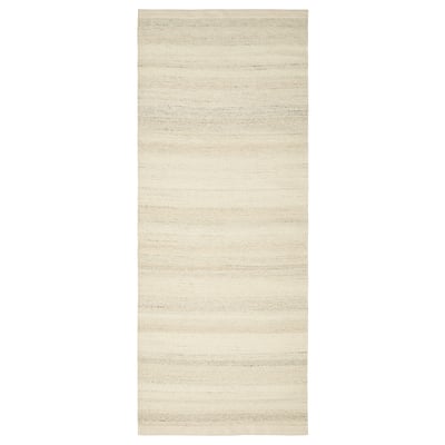 TIDTABELL ティードタベル ラグ 平織り, ベージュ, 80x200 cm