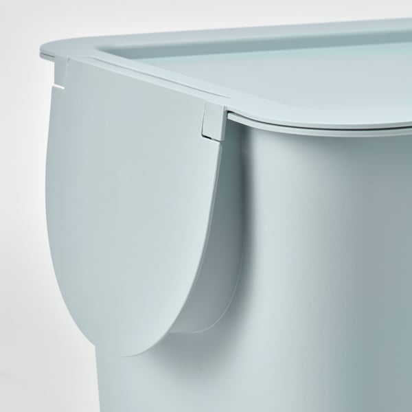 TRÖSKNING トロスクニング ふた付き容器, ライトグレーブルー, 25 l