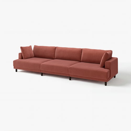 UPPÅKRA ウッポークラ 4.5人掛けモジュールソファ, サムサーラ ブラウンレッド