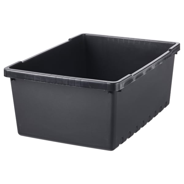 UPPSNOFSAD ウップスノフサド 収納ボックス, ブラック, 35x25x14 cm/9 l