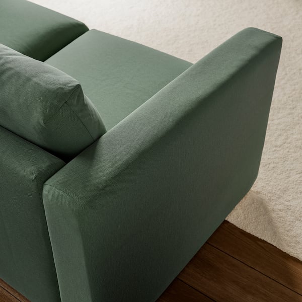 VIMLE ヴィムレ 3人掛けソファ, クネーベック グレーグリーン