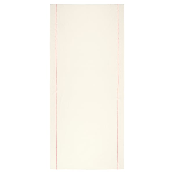 VINTERFINT ヴィンテルフィント テーブルクロス, オフホワイト/レッド, 145x320 cm