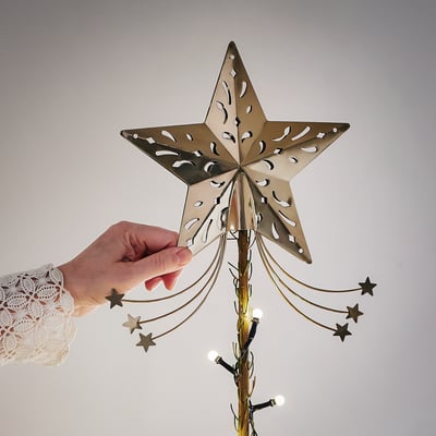 VINTERFINT ヴィンテルフィント トップスター, ゴールドカラー, 25 cm