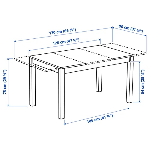 ÅLHULT / ODGER Table and 4 chairs, black/brown/red, 120/170x80 cm