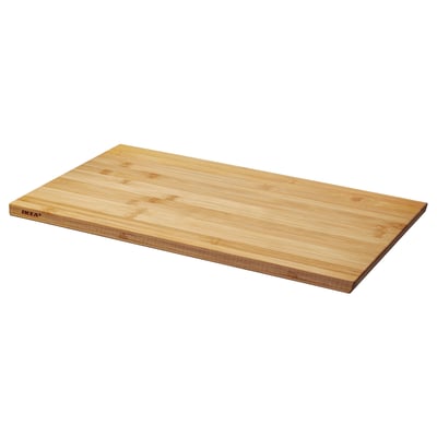 Bamboo chopping board, ikea APTITLIG, flip-side, grip edges.