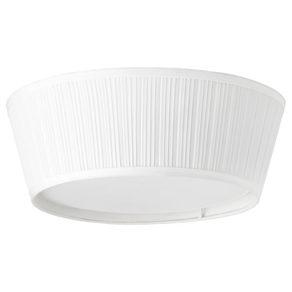 ÅRSTID lamp, white, ribbed design, plastic & steel frame, diffused light.
