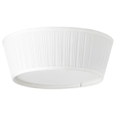ÅRSTID lamp, white, ribbed design, plastic & steel frame, diffused light.