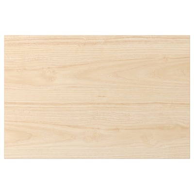 ASKERSUND wood-like kitchen drawer front in light ash, smooth texture, rectangular shape, sleek design.