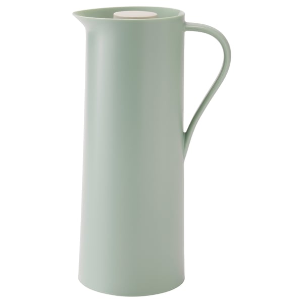 Green BEHÖVD thermos with handle, sleek design.