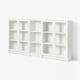 BILLY / OXBERG Bookcase with doors, white/clear glass, 200x30x106 cm