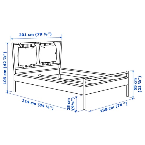 Illustration with measurements for the product: BJÖRKSNÄS.