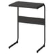 Black BRUKSVARA side table with rectangular top and curved metal legs, sleek and modern design.
