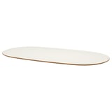 Ikea DALSHULT white table top, oval, fiberboard & laminate, easy to clean.