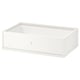 White ELVARLI drawer - compact, rectangular storage.