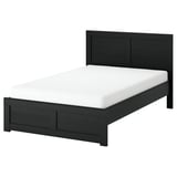 FÅGELFJÄLLET Bed frame, black oak effect, 120x200 cm