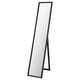 Black rectangular floor mirror, modern style, sturdy frame.