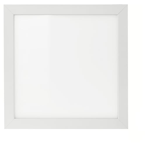 A white FLOALT smart led light panel, rectangular in shape, with a sleek frame and polystyrene plastic front.