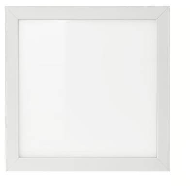 A white FLOALT smart led light panel, rectangular in shape, with a sleek frame and polystyrene plastic front.